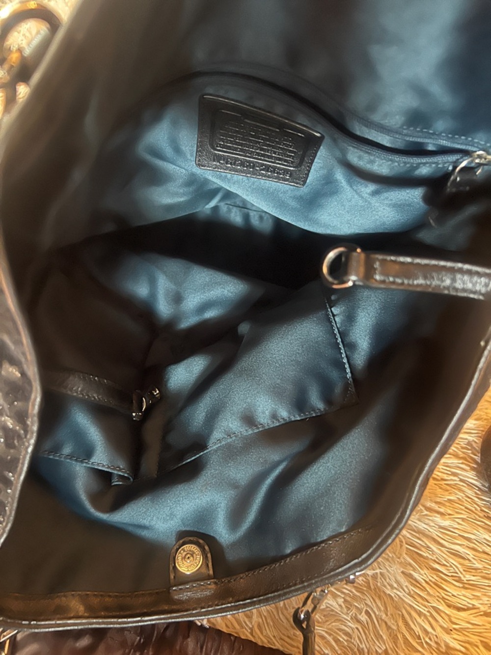 Coach Black Leopard-Print Tote with Leather Straps & Coach Wallet - Picture 4 of 7